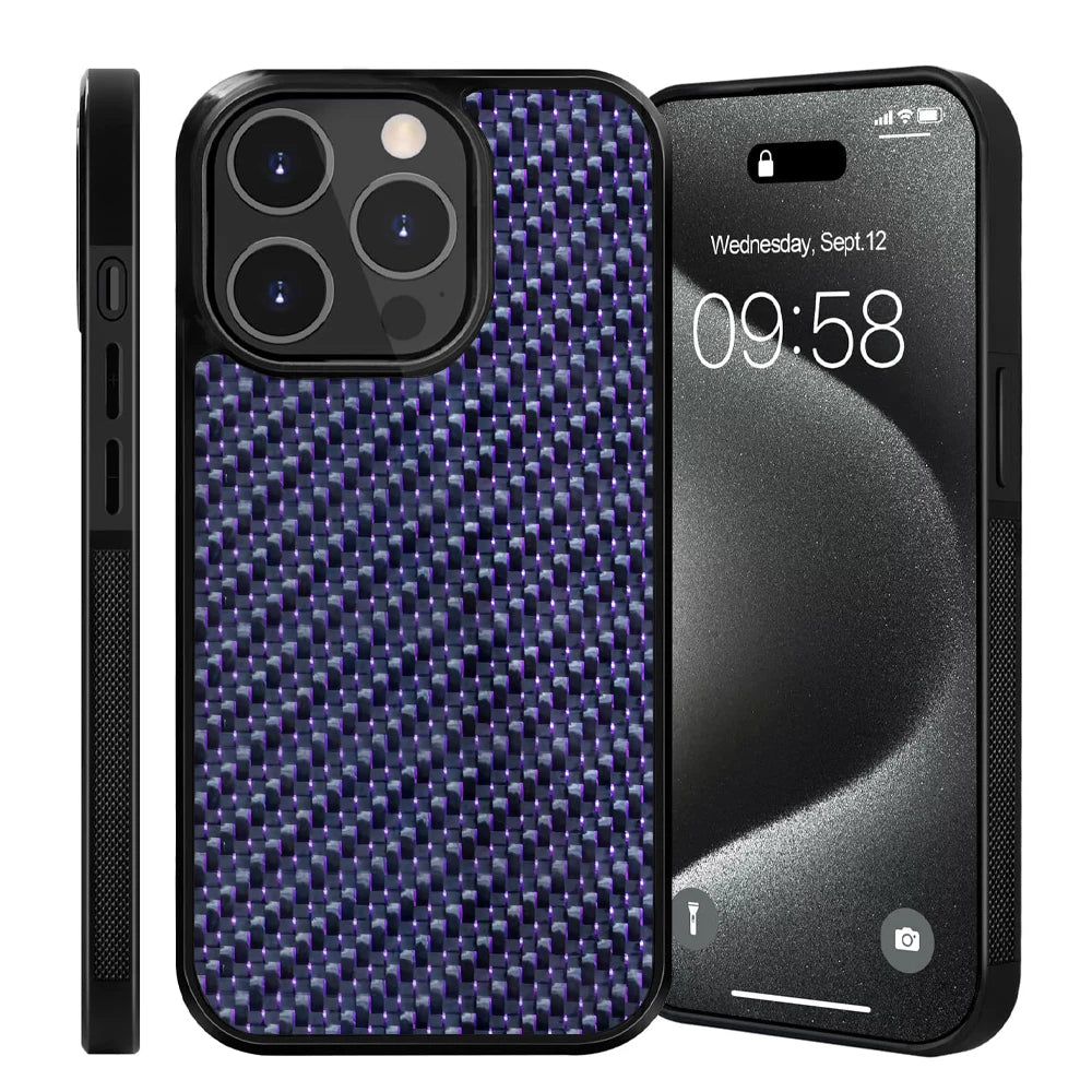 iPhone 11, 11 Pro and 11 Pro Max Purple carbon fiber case